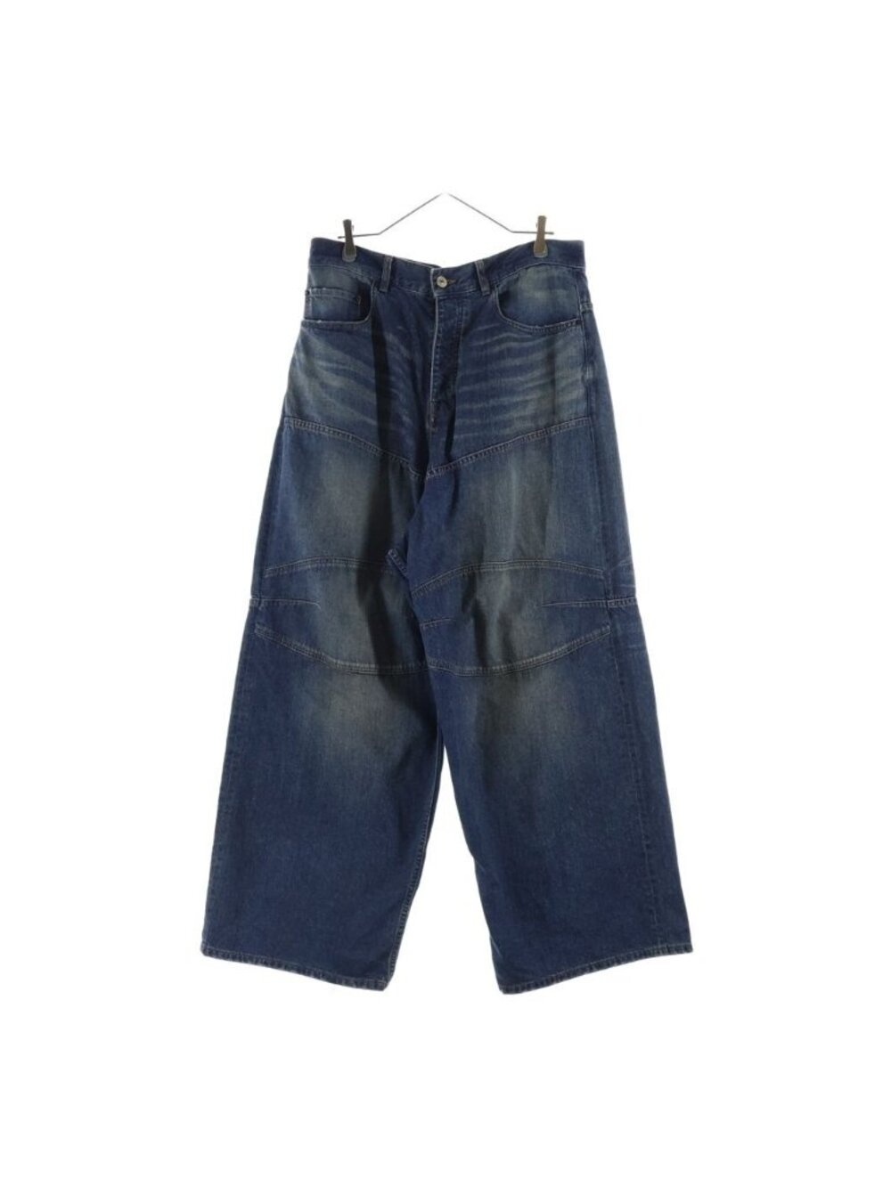 Balenciaga George Denim Baggy Pants Drawstring Indigo